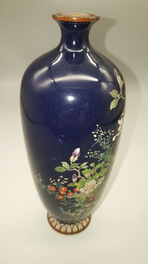 NICE JAPANESE LATE 19THC MEIJI CLOISONNE VASE - ADDITIONAL PHOTO 1