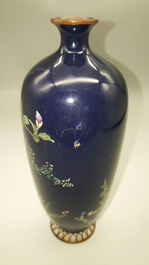 NICE JAPANESE LATE 19THC MEIJI CLOISONNE VASE - ADDITIONAL PHOTO 4