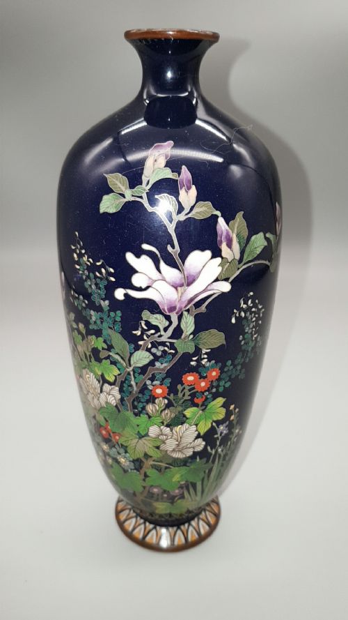 NICE JAPANESE LATE 19THC MEIJI CLOISONNE VASE - ADDITIONAL PHOTO 6