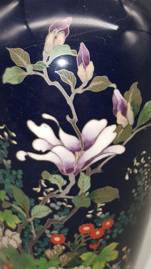 NICE JAPANESE LATE 19THC MEIJI CLOISONNE VASE - ADDITIONAL PHOTO 8