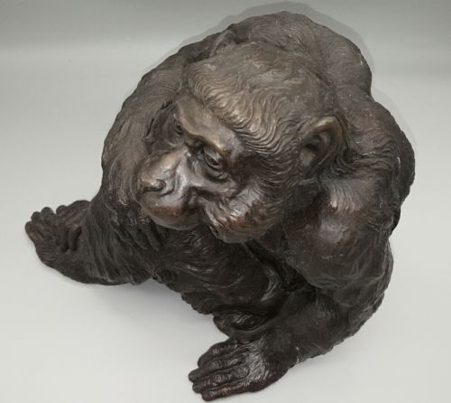 JAPANESE MEIJITAISHO EARLY 20THC BRONZE MONKEY - ADDITIONAL PHOTO 7
