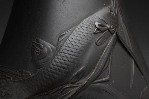 FINE JAPANESE MEIJI EARLY 20THC BRONZE VASE BY OSHIMA JOUN - ADDITIONAL PHOTO 9
