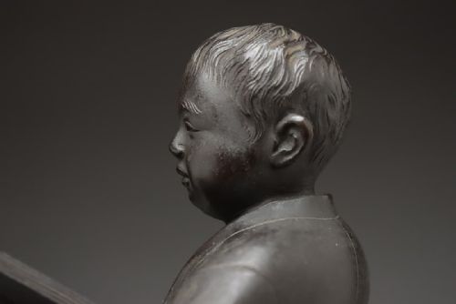 CHARMING JAPANESE MEIJI LATE 19THC BRONZE OKIMONO OX BOY MATSUMORI - ADDITIONAL PHOTO 3