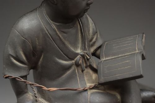 CHARMING JAPANESE MEIJI LATE 19THC BRONZE OKIMONO OX BOY MATSUMORI - ADDITIONAL PHOTO 5