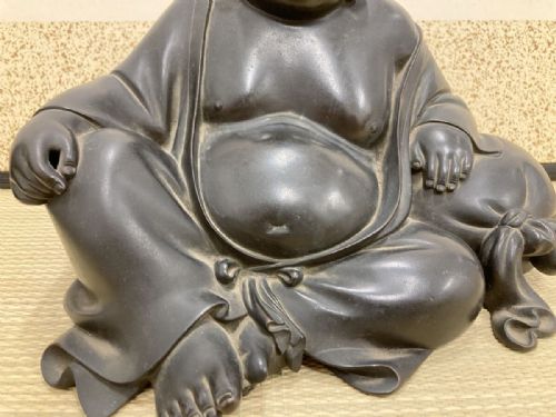 FINE JAPANESE MEIJITAISHO BRONZE OF HOTEI BY RYUKI NOGAMI TATSUOKI 400 - ADDITIONAL PHOTO 4