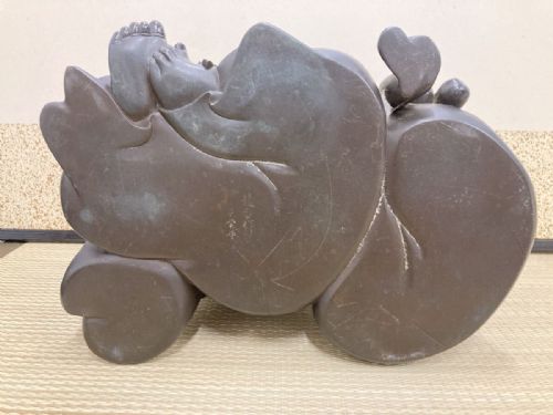 FINE JAPANESE MEIJITAISHO BRONZE OF HOTEI BY RYUKI NOGAMI TATSUOKI 400 - ADDITIONAL PHOTO 8