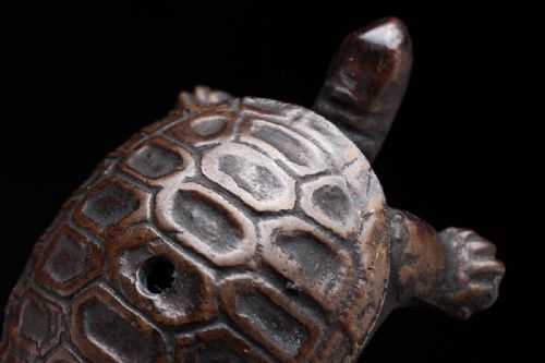 JAPANESE MEIJITAISHO EARLY 20THC BRONZE TURTLE WATER DROPPER - ADDITIONAL PHOTO 2