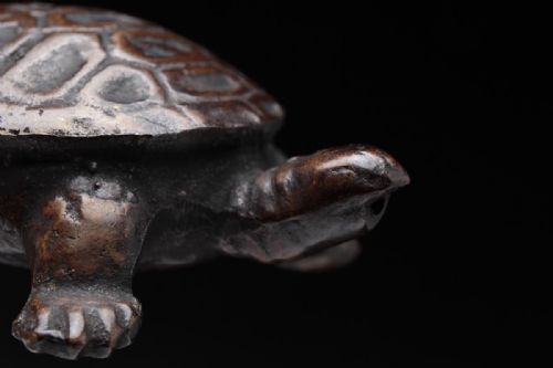 JAPANESE MEIJITAISHO EARLY 20THC BRONZE TURTLE WATER DROPPER - ADDITIONAL PHOTO 6