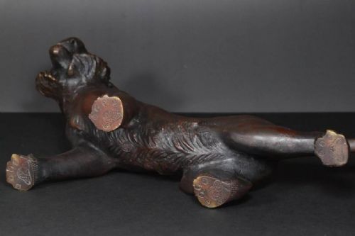 SUPERB JAPANESE ANTIQUE MEIJI LATE 19THC BRONZE TIGER SHUZAN - ADDITIONAL PHOTO 4