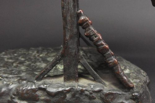 SPLENDID FRENCH ANTIQUE BRONZE OF TWO HURDLING HORSES CONSTANTIN CRISTESCO - ADDITIONAL PHOTO 8