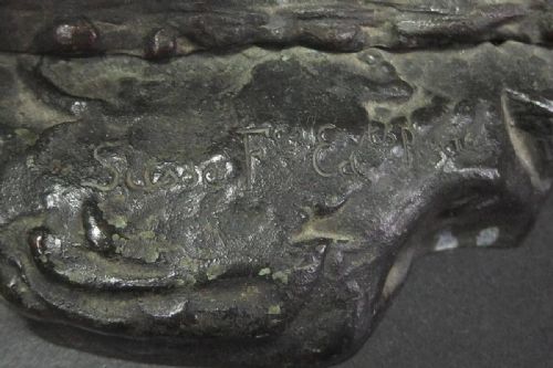 SPLENDID FRENCH ANTIQUE BRONZE OF TWO HURDLING HORSES CONSTANTIN CRISTESCO - ADDITIONAL PHOTO 11