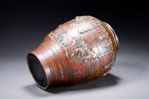 STUNNING JAPANESE MEIJI LATE 19THC LARGE BRONZE VASE TAKUSAI HONMA - ADDITIONAL PHOTO 3