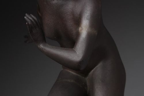 ELEGANT FRENCH ART DECO 1920S BRONZE NUDE DANCER SCULPTURE PAUL DE BOULOGNE - ADDITIONAL PHOTO 15