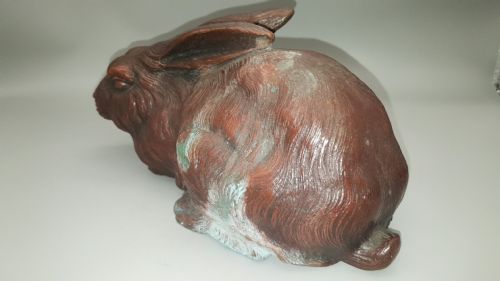 SUPERB JAPANESE MEIJI LATE 19THCEARLY 20THC PAIR OF BRONZE HARES SHUZAN HIDEYAMA - ADDITIONAL PHOTO 9