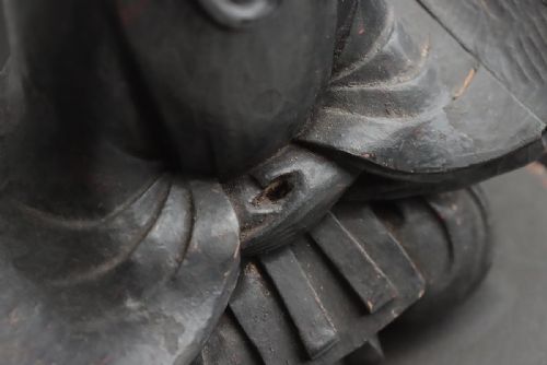 ATTRACTIVE JAPANESE MEIJI 19THC WOOD BUDDHIST SCULPTURE OF DEITY TENJINSAMA SUGAWARA NO MICHIZANE - ADDITIONAL PHOTO 6