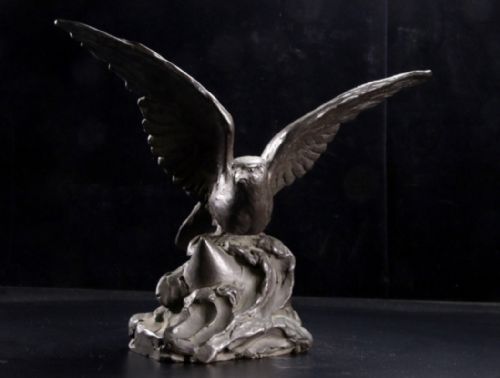 HANDSOME JAPANESE MEIJI EARLY 20THC BRONZE HAWK TAKETARO SHINKAI - ADDITIONAL PHOTO 5