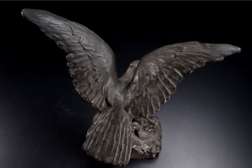 HANDSOME JAPANESE MEIJI EARLY 20THC BRONZE HAWK TAKETARO SHINKAI - ADDITIONAL PHOTO 9