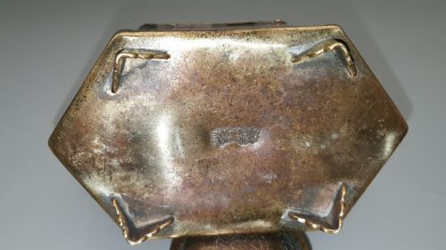 CHINESE ANTIQUE EARLY 20THC HEXAGONAL ENGRAVED BRASS TEA CADDY - ADDITIONAL PHOTO 8