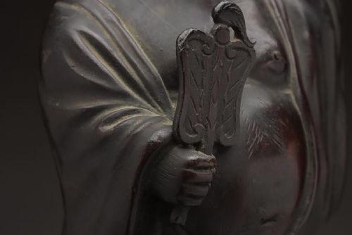 CHARMING JAPANESE MEIJI LATE 19THC BRONZE OF HOTEI MASAMITSU - ADDITIONAL PHOTO 6