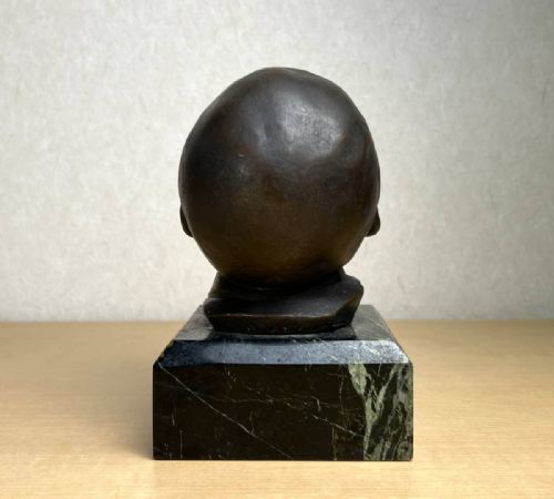 SUPERB ITALIAN ANTIQUE LATE 19THC BRONZE BUST OF A SCREAMING CHILD - ADDITIONAL PHOTO 3