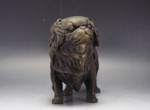 SUPERB JAPANESE MEIJI EARLY 20THC BRONZE OF A CHIN DOG MORIMITSU - ADDITIONAL PHOTO 3