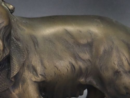 SUPERB JAPANESE MEIJI EARLY 20THC BRONZE OF A CHIN DOG MORIMITSU - ADDITIONAL PHOTO 7