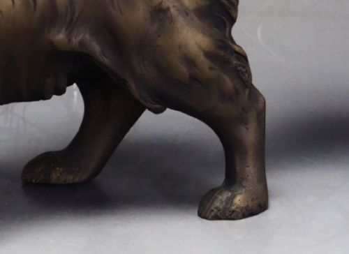 SUPERB JAPANESE MEIJI EARLY 20THC BRONZE OF A CHIN DOG MORIMITSU - ADDITIONAL PHOTO 10