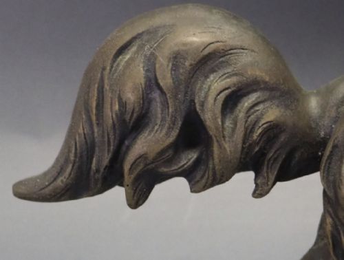 SUPERB JAPANESE MEIJI EARLY 20THC BRONZE OF A CHIN DOG MORIMITSU - ADDITIONAL PHOTO 14