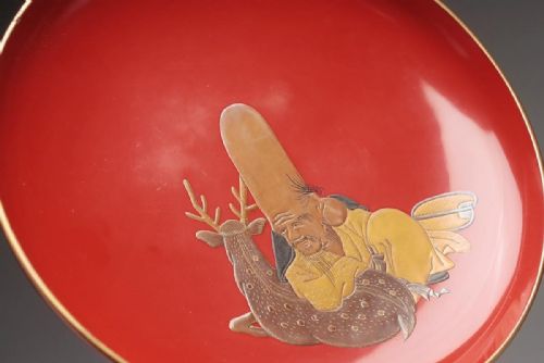 RARE JAPANESE MEIJI EARLY 20THC SET OF 7 VERMILLION LACQUER SAKE CUPSBOWLS SEVEN LUCKY GODS - ADDITIONAL PHOTO 1