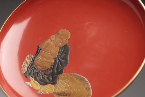 RARE JAPANESE MEIJI EARLY 20THC SET OF 7 VERMILLION LACQUER SAKE CUPSBOWLS SEVEN LUCKY GODS - ADDITIONAL PHOTO 7