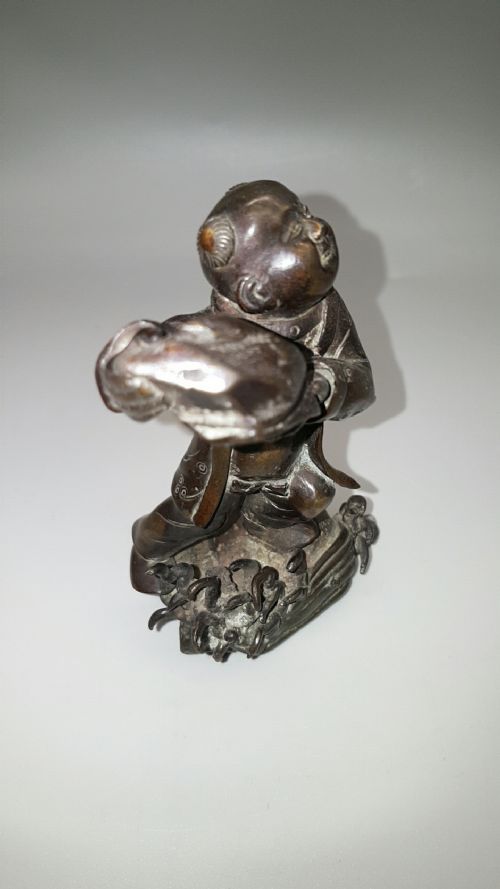 SUPERB JAPANESE EDO EARLY 19THC BRONZE SCULPTUE BY NAKAO MUNESADA - ADDITIONAL PHOTO 1