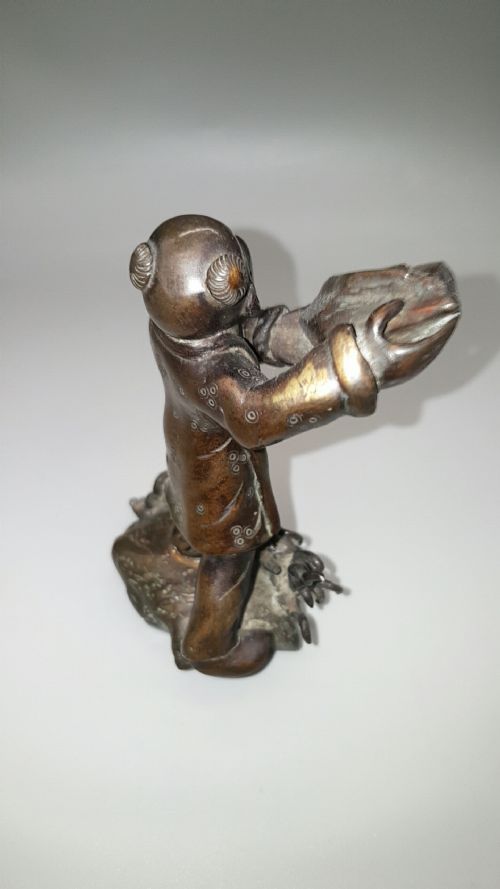 SUPERB JAPANESE EDO EARLY 19THC BRONZE SCULPTUE BY NAKAO MUNESADA - ADDITIONAL PHOTO 2