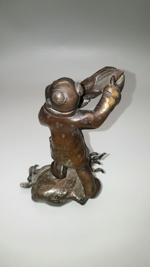 SUPERB JAPANESE EDO EARLY 19THC BRONZE SCULPTUE BY NAKAO MUNESADA - ADDITIONAL PHOTO 3