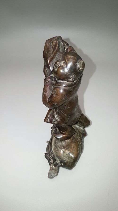 SUPERB JAPANESE EDO EARLY 19THC BRONZE SCULPTUE BY NAKAO MUNESADA - ADDITIONAL PHOTO 4