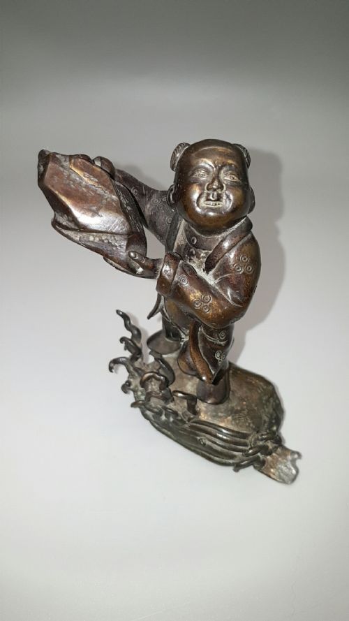 SUPERB JAPANESE EDO EARLY 19THC BRONZE SCULPTUE BY NAKAO MUNESADA - ADDITIONAL PHOTO 5