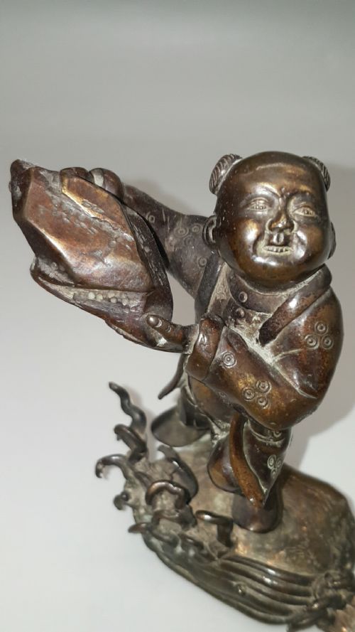 SUPERB JAPANESE EDO EARLY 19THC BRONZE SCULPTUE BY NAKAO MUNESADA - ADDITIONAL PHOTO 6