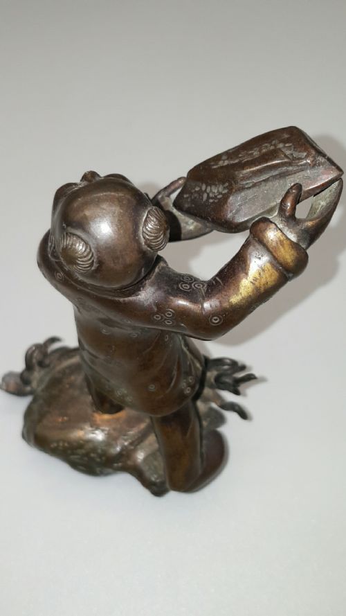 SUPERB JAPANESE EDO EARLY 19THC BRONZE SCULPTUE BY NAKAO MUNESADA - ADDITIONAL PHOTO 8