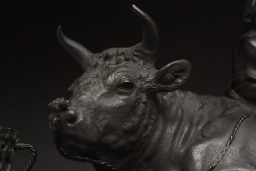 SUPERB JAPANESE MEIJI LATE 19THC BRONZE BOY ON AN OX MASAAKI - ADDITIONAL PHOTO 1