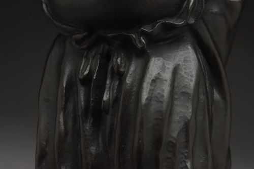 SUPERB JAPANESE MEIJI LATE 19THC BRONZE OF HOTEI ISAMI SHIBATA - ADDITIONAL PHOTO 10