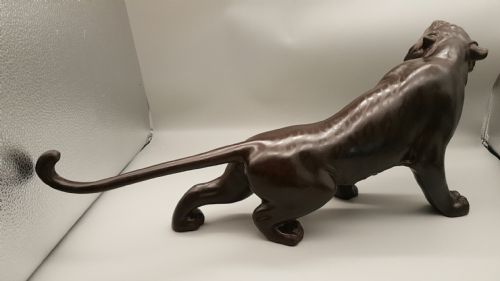 STRIKING JAPANESE MEIJI LATE 19THC LARGE BRONZE TIGER SHUZAN - ADDITIONAL PHOTO 6