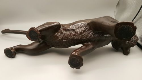 STRIKING JAPANESE MEIJI LATE 19THC LARGE BRONZE TIGER SHUZAN - ADDITIONAL PHOTO 8