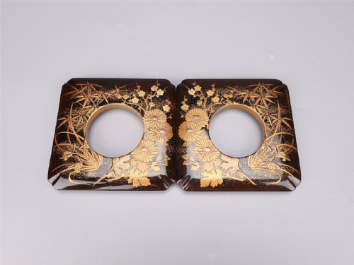 BEAUTIFUL JAPANESE EDO MID 19THC PAIR OF GOLD LACQUER SAKE CUP STANDS - ADDITIONAL PHOTO 4