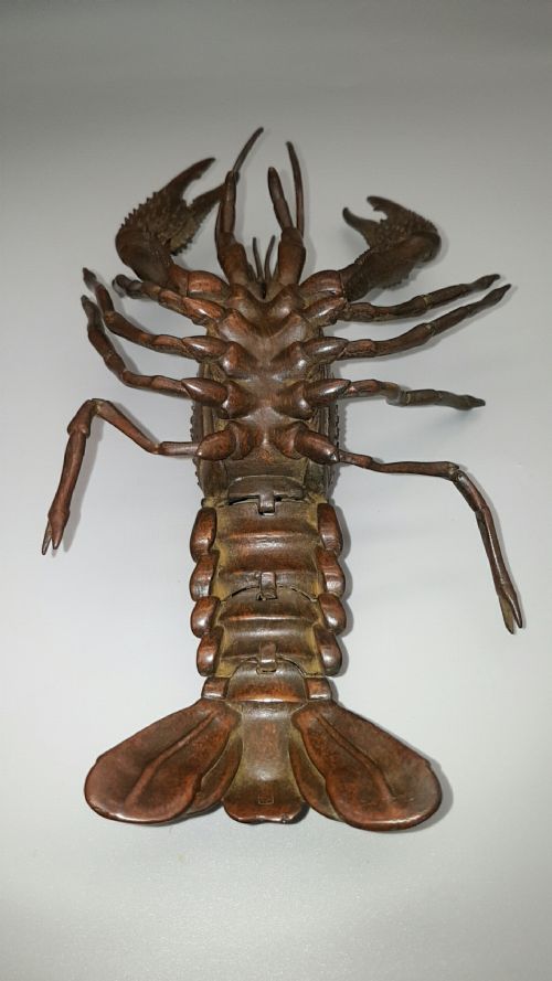 SUPERB JAPANESE MEIJI EARLY 20THC BRONZE JIZAI ARTICULATED LOBSTER - ADDITIONAL PHOTO 2