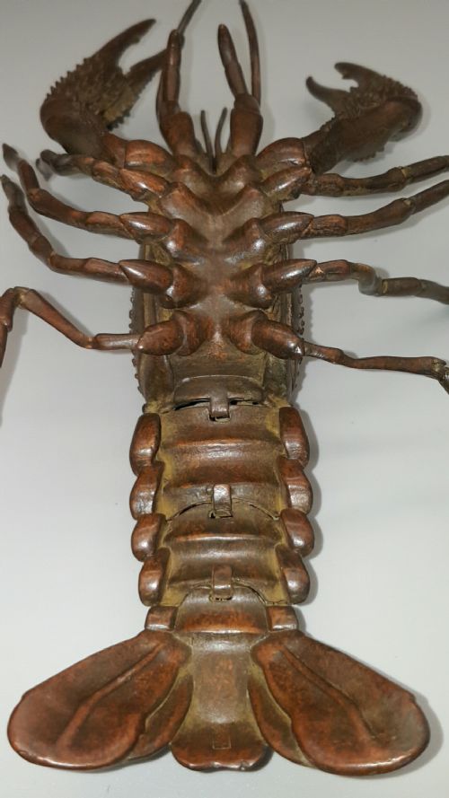 SUPERB JAPANESE MEIJI EARLY 20THC BRONZE JIZAI ARTICULATED LOBSTER - ADDITIONAL PHOTO 3