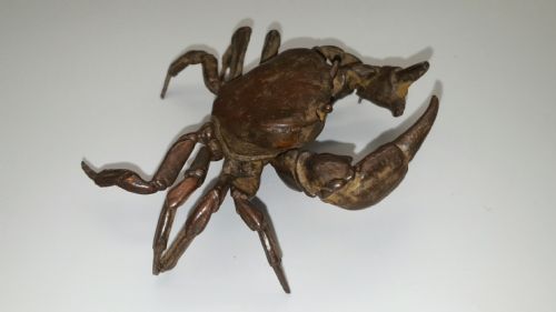 JAPANESE MEIJI EARLY 20THC SMALL BRONZE JIZAI ARTICULATED SPINY SPIDER CRAB - ADDITIONAL PHOTO 1