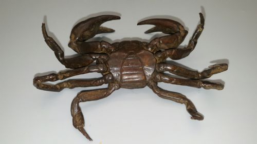 JAPANESE MEIJI EARLY 20THC SMALL BRONZE JIZAI ARTICULATED SPINY SPIDER CRAB - ADDITIONAL PHOTO 5