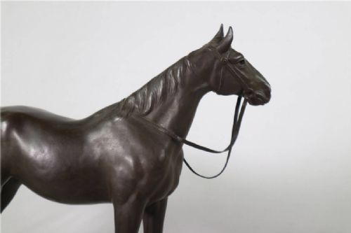 BEAUTIFUL JAPANESE MEIJITAISHO EARLY 20THC BRONZE HORSE ON MARBLE BASE KOZAN YAMAMOTO - ADDITIONAL PHOTO 7