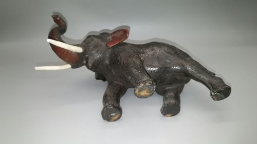 JAPANESE MEIJI EARLY 20THC SMALL BRONZE ELEPHANT - ADDITIONAL PHOTO 5