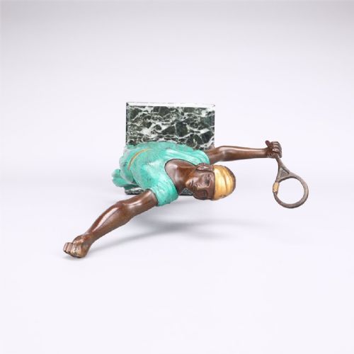 BEAUTIFUL FRENCH ART DECO BRONZE SUZANNE LENGLEN MARCEL ANDR BOURAINE - ADDITIONAL PHOTO 5