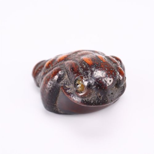 SUPERB JAPANESE EDO MID 19THC BOXWOOD TOAD NETSUKE - ADDITIONAL PHOTO 7